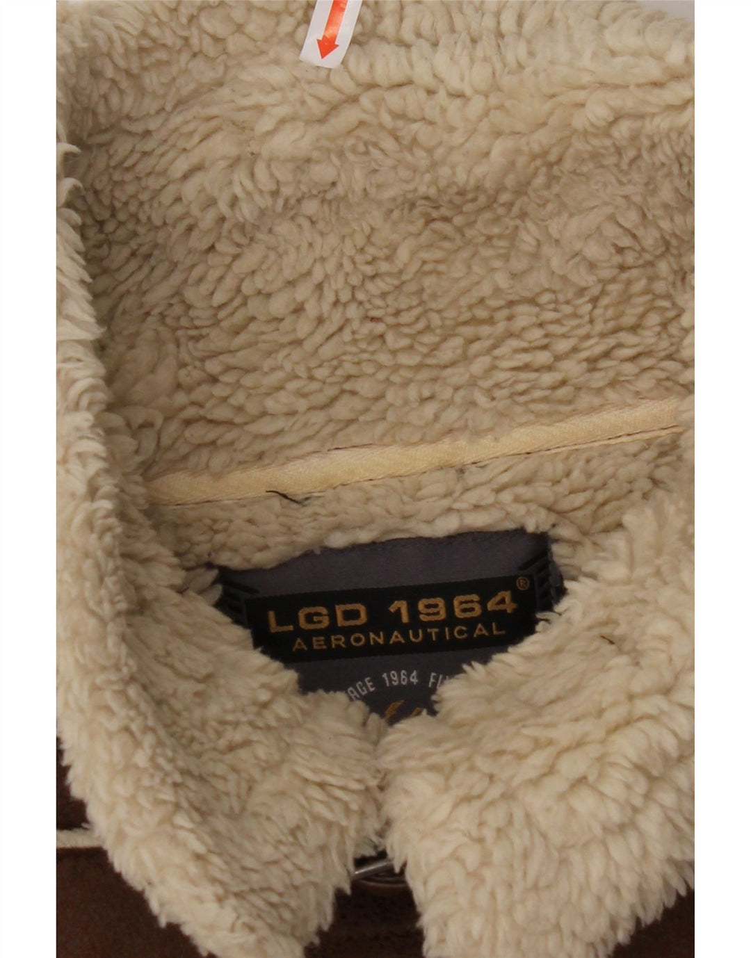 Jaqueta masculina Flight Sherpa da AERONAUTICA MILITARE Reino Unido 36 poliéster marrom pequeno