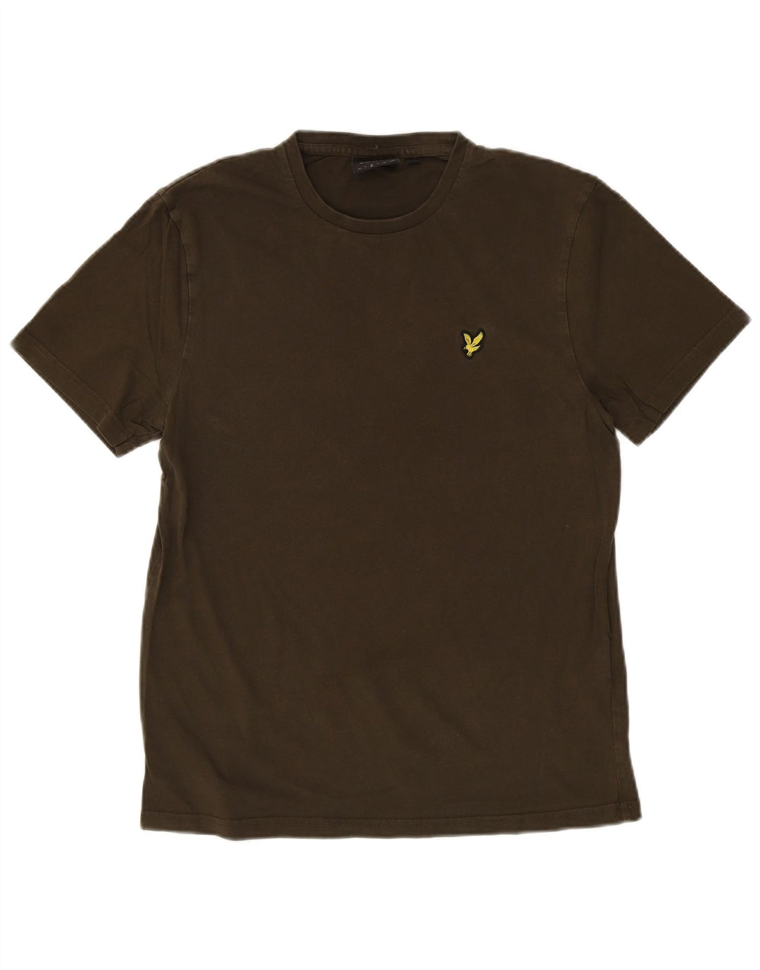 Camiseta masculina LYLE & SCOTT Top médio de algodão cáqui