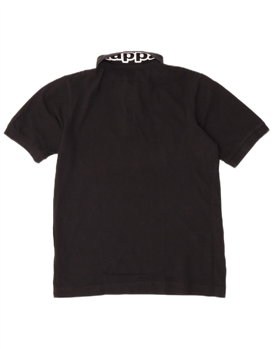 Camisa polo masculina Kappa gráfica pequena de algodão preto