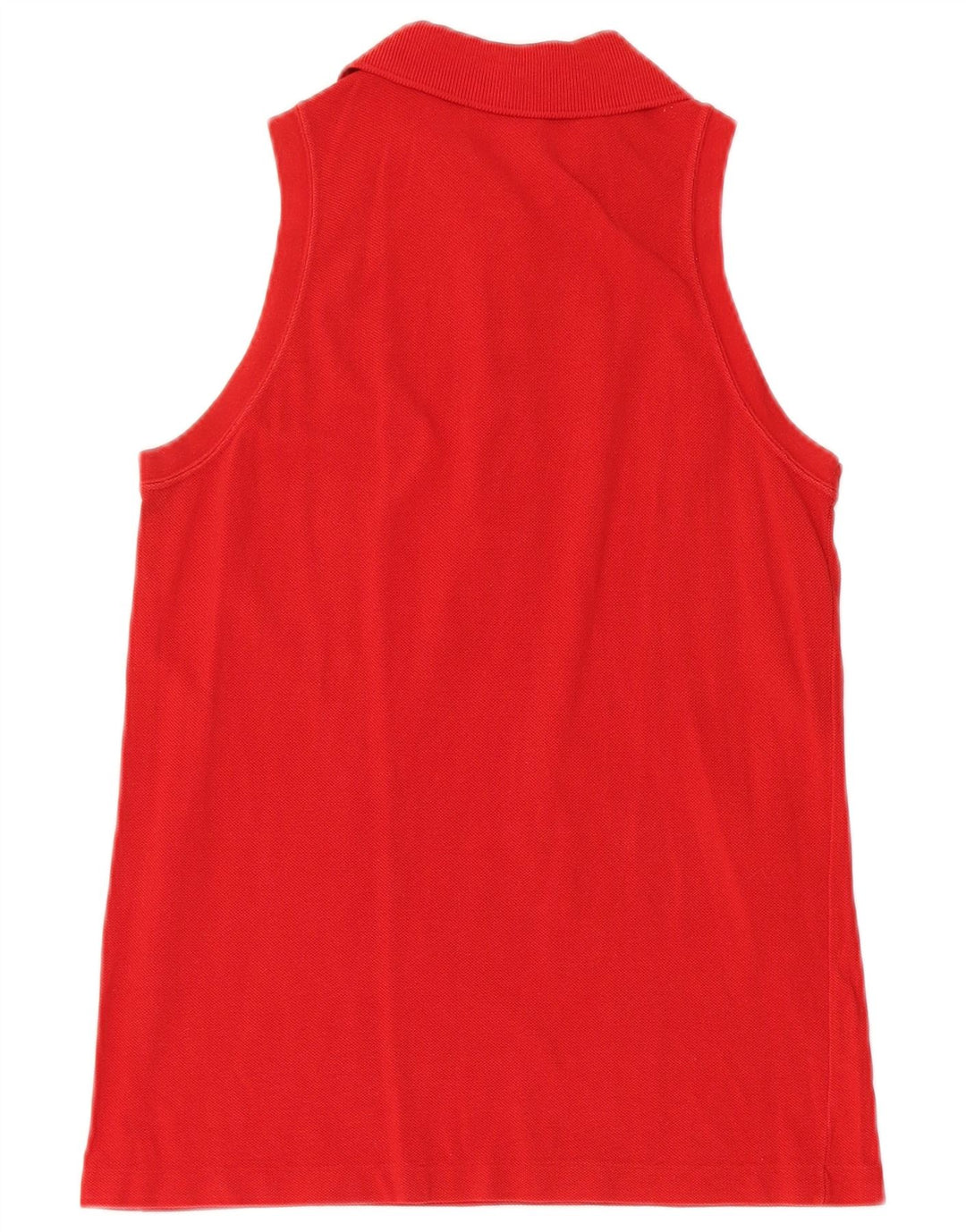 Camisa polo feminina sem mangas Lacoste tamanho 38 algodão vermelho médio