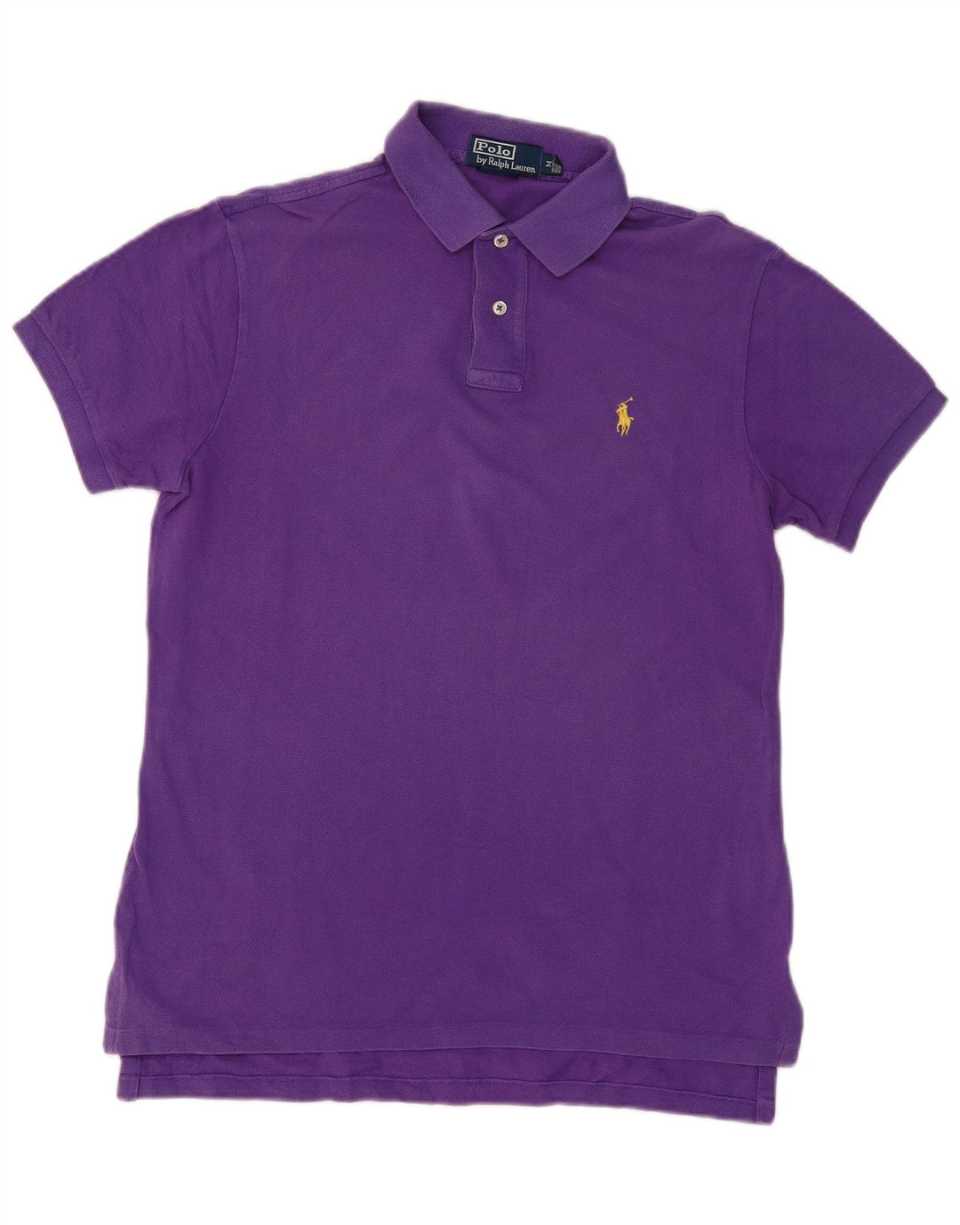 POLO RALPH LAUREN Camisa polo masculina de ajuste personalizado de algodão roxo médio