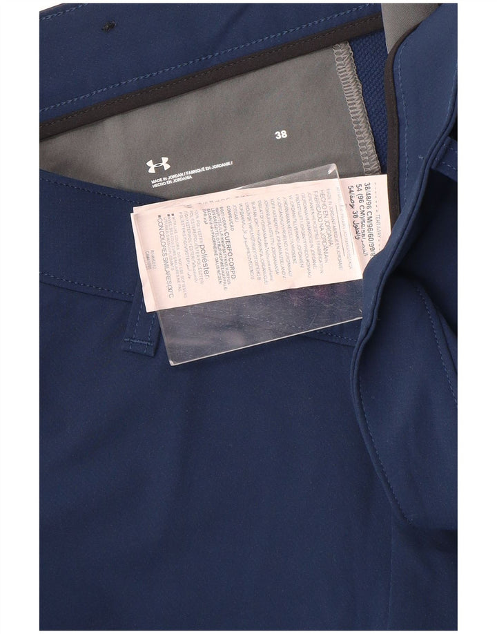 Under Armour Mens Chino Shorts W38 XL Poliéster Azul Marinho