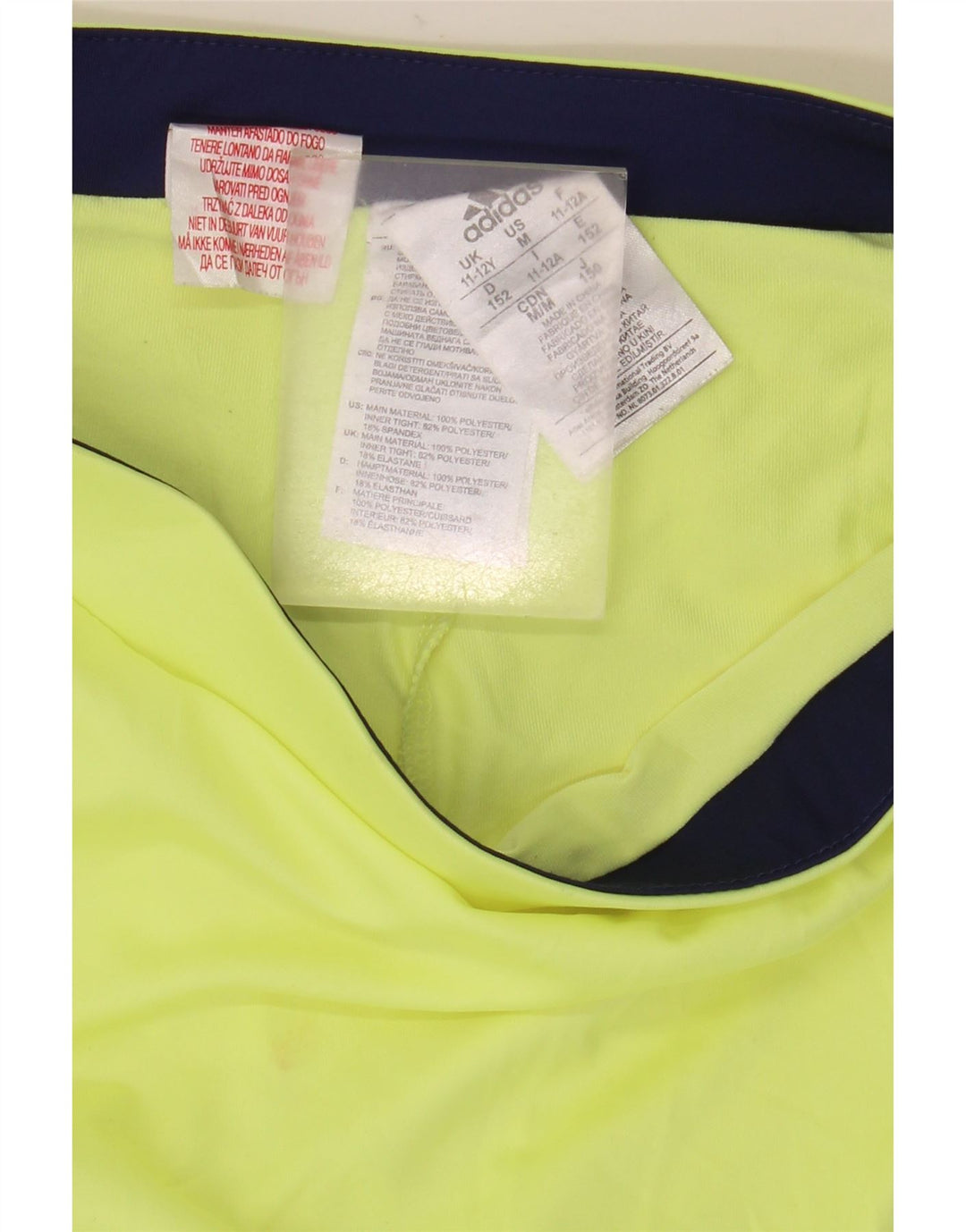 Adidas Meninas Climalite Skort 11-12 Anos Amarelo Colorblock Poliéster