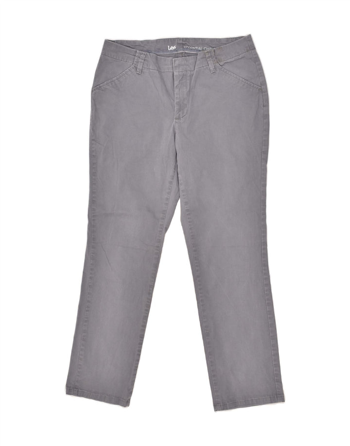 LEE Womens Slim Chino Trousers US 10 Large W32 L28 Grey Cotton | Vintage Lee | Thrift | Second-Hand Lee | Used Clothing | Messina Hembry 