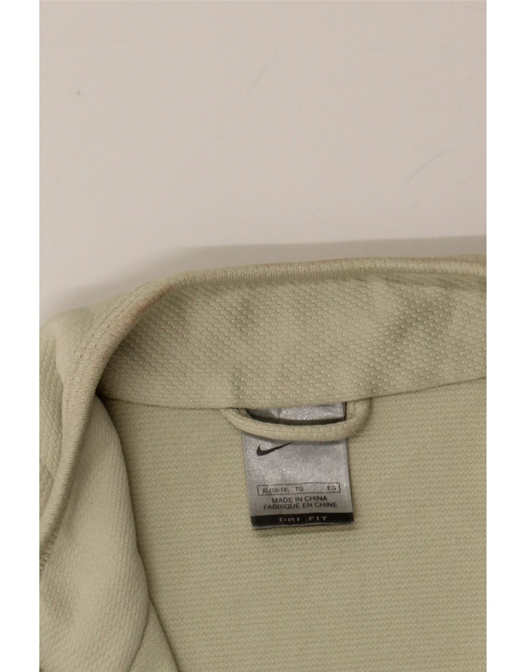 NIKE Womens Tracksuit Top Jacket US 16/18 XL Beige Polyester Vintage Nike and Second-Hand Nike from Messina Hembry 