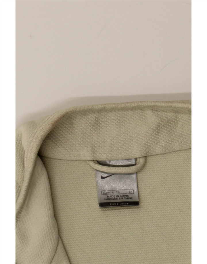 NIKE Womens Tracksuit Top Jacket US 16/18 XL Beige Polyester Vintage Nike and Second-Hand Nike from Messina Hembry 
