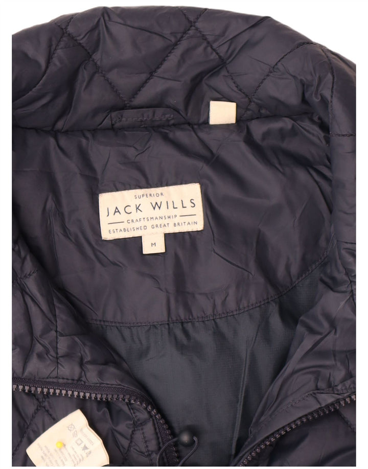 Jaqueta acolchoada masculina Jack Wills Reino Unido 38 nylon azul marinho médio