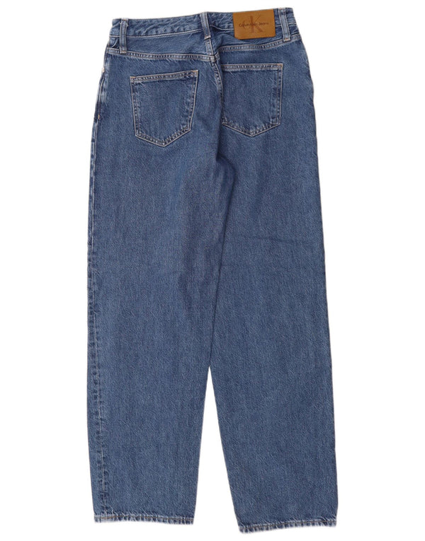 Calça jeans feminina Calvin Klein cintura alta solta W27 L32 azul algodão anos 90