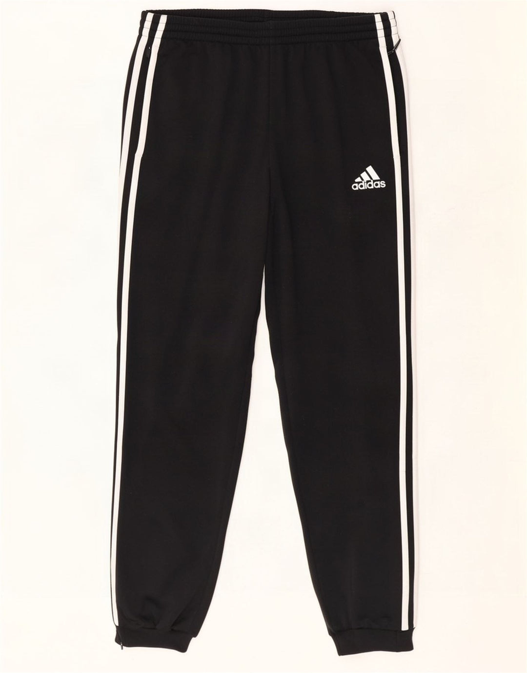 Calça de treino masculina Adidas Joggers UK 40/42 poliéster preto médio