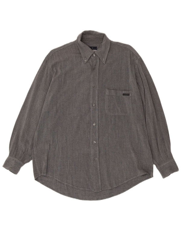 Camisa masculina Trussardi XL cinza viscose