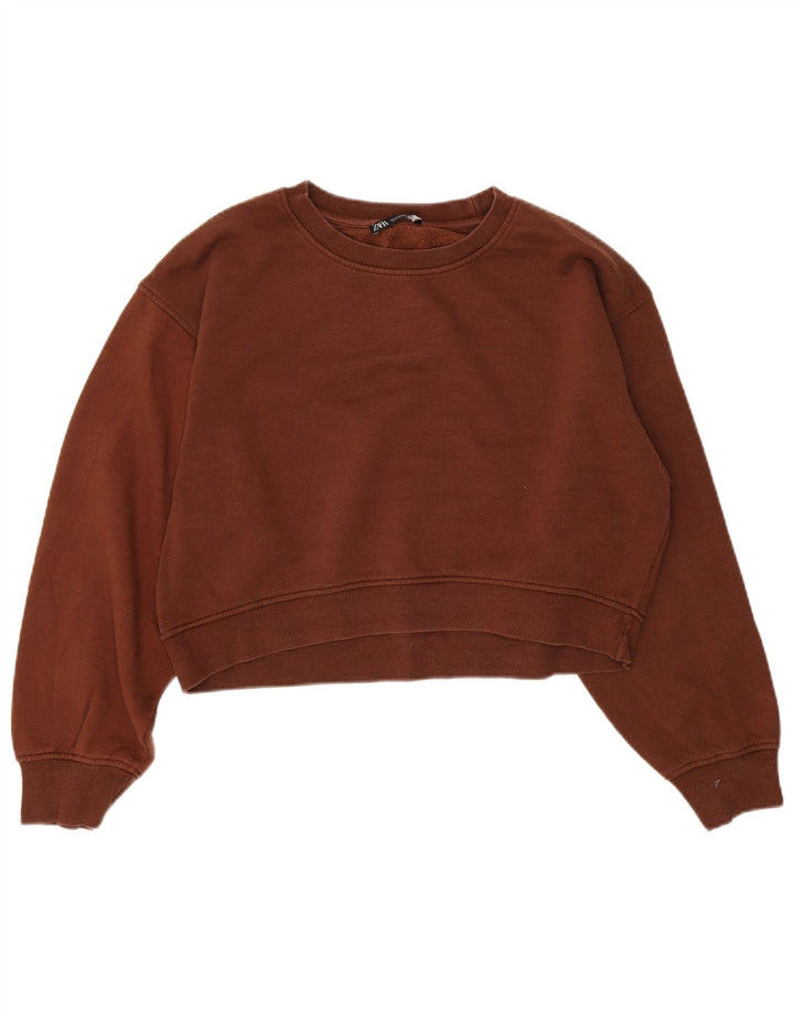 Zara moletom feminino jumper UK 16 grande marrom