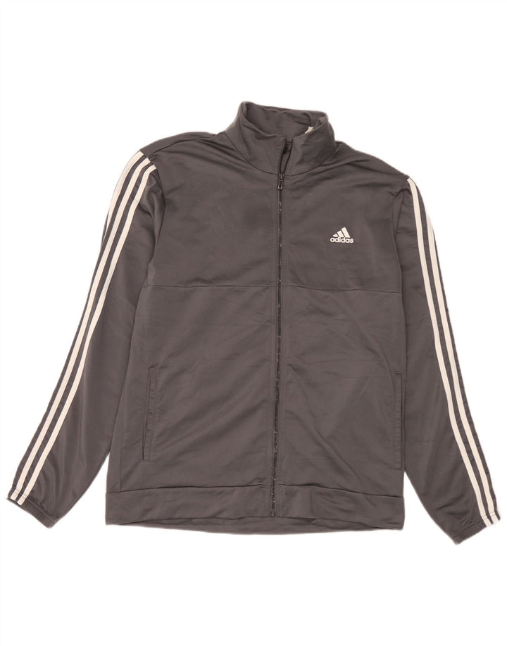 Adidas Mens Tracksuit Top Jacket Grande Cinza Poliéster