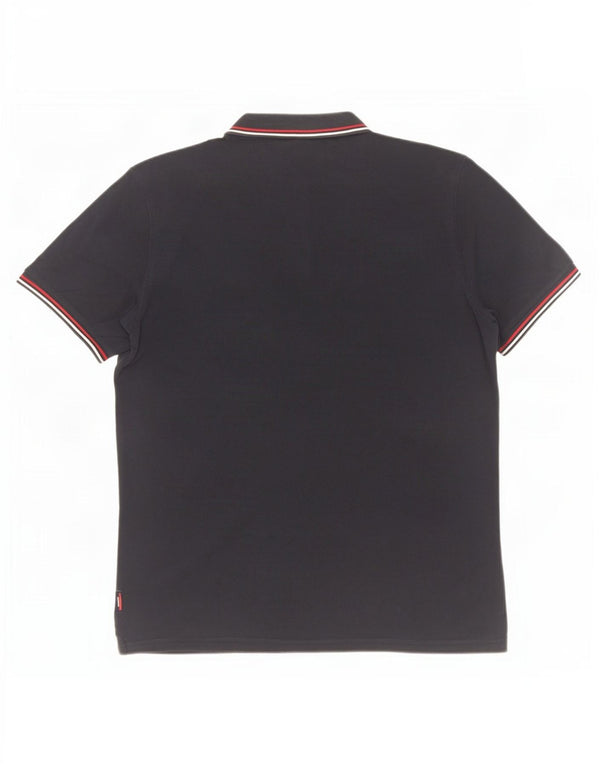 Camisa polo masculina Superdry XL azul marinho listrado algodão