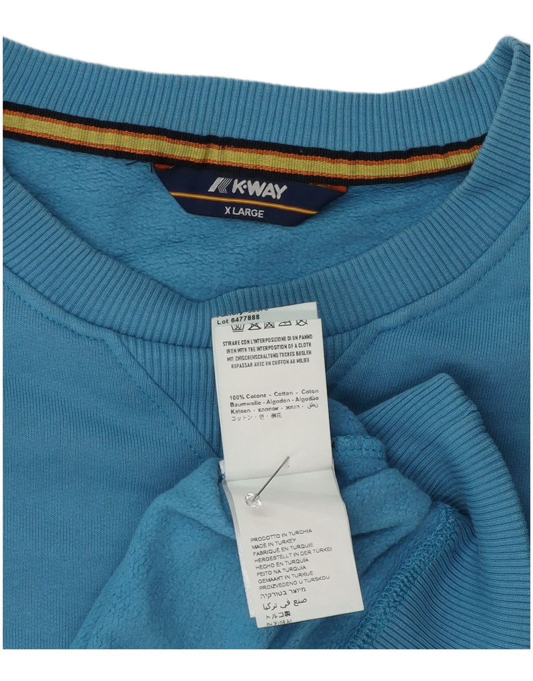 Moletom masculino K-Way Jumper XL azul algodão
