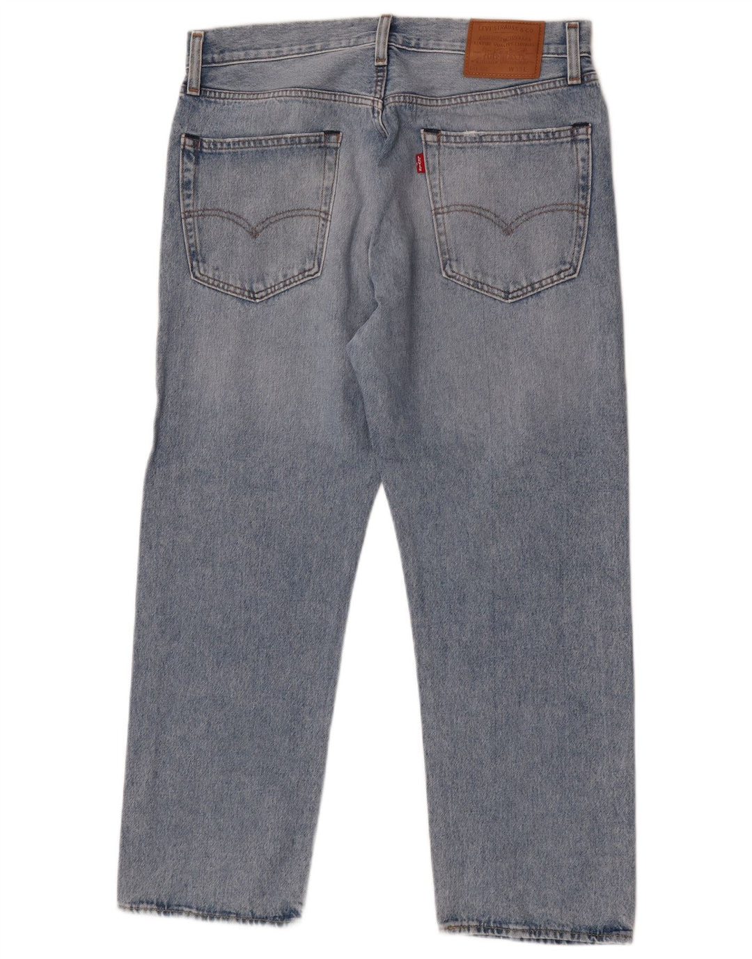 LEVI'S Masculino 551 Straight Jeans W33 L27 Azul Algodão