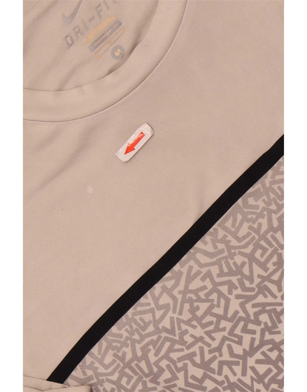 Camiseta Nike masculina Dri Fit Graphic Top cinza médio poliéster geométrico