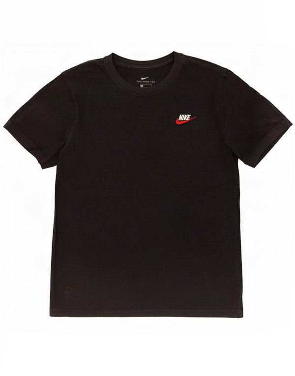 Nike Mens Camiseta Top Médio Algodão Preto