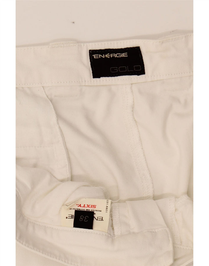 ENERGIE Mens Straight Chino Trousers W38 L30 Off White Cotton Vintage Energie and Second-Hand Energie from Messina Hembry 