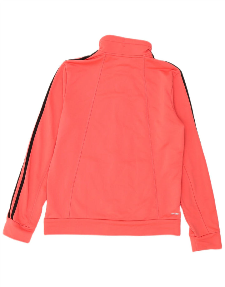 Adidas Womens Climalite Tracksuit Top Jacket UK 16/18 Grande Vermelho Poliéster