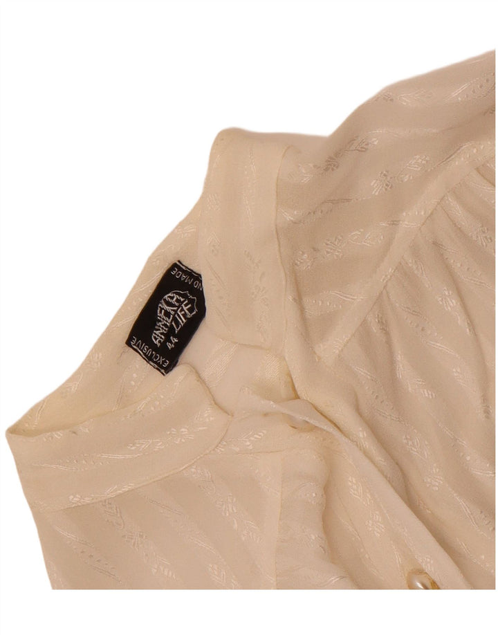 Pulôver feminino vintage blusa IT 44 listrado branco médio