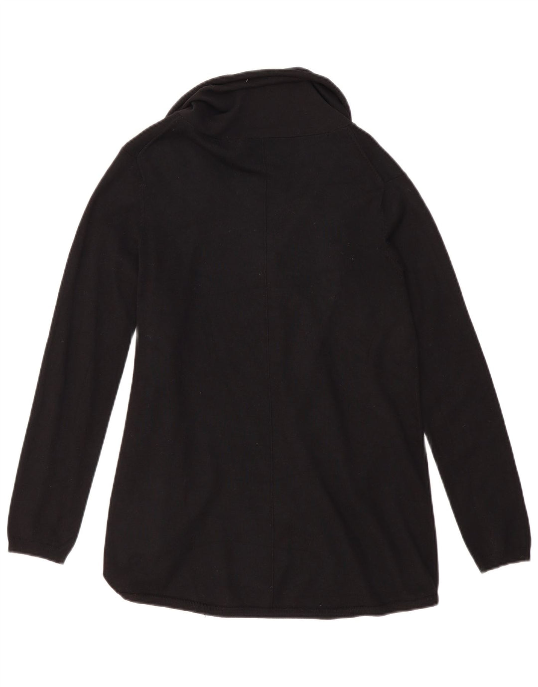 Suéter cardigã aberto feminino Zara Reino Unido 14 grande viscose preta