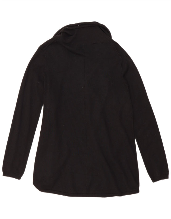 Suéter cardigã aberto feminino Zara Reino Unido 14 grande viscose preta