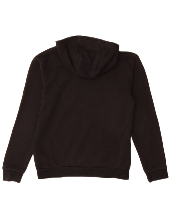 ADIDAS Meninos Graphic Hoodie Jumper 11-12 Anos Preto Algodão