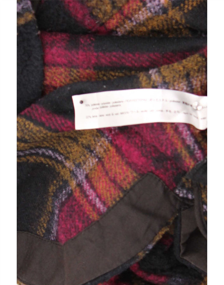 Zara Womens Oversized Shacket Jacket UK 14 Médio Multicolorido Xadrez