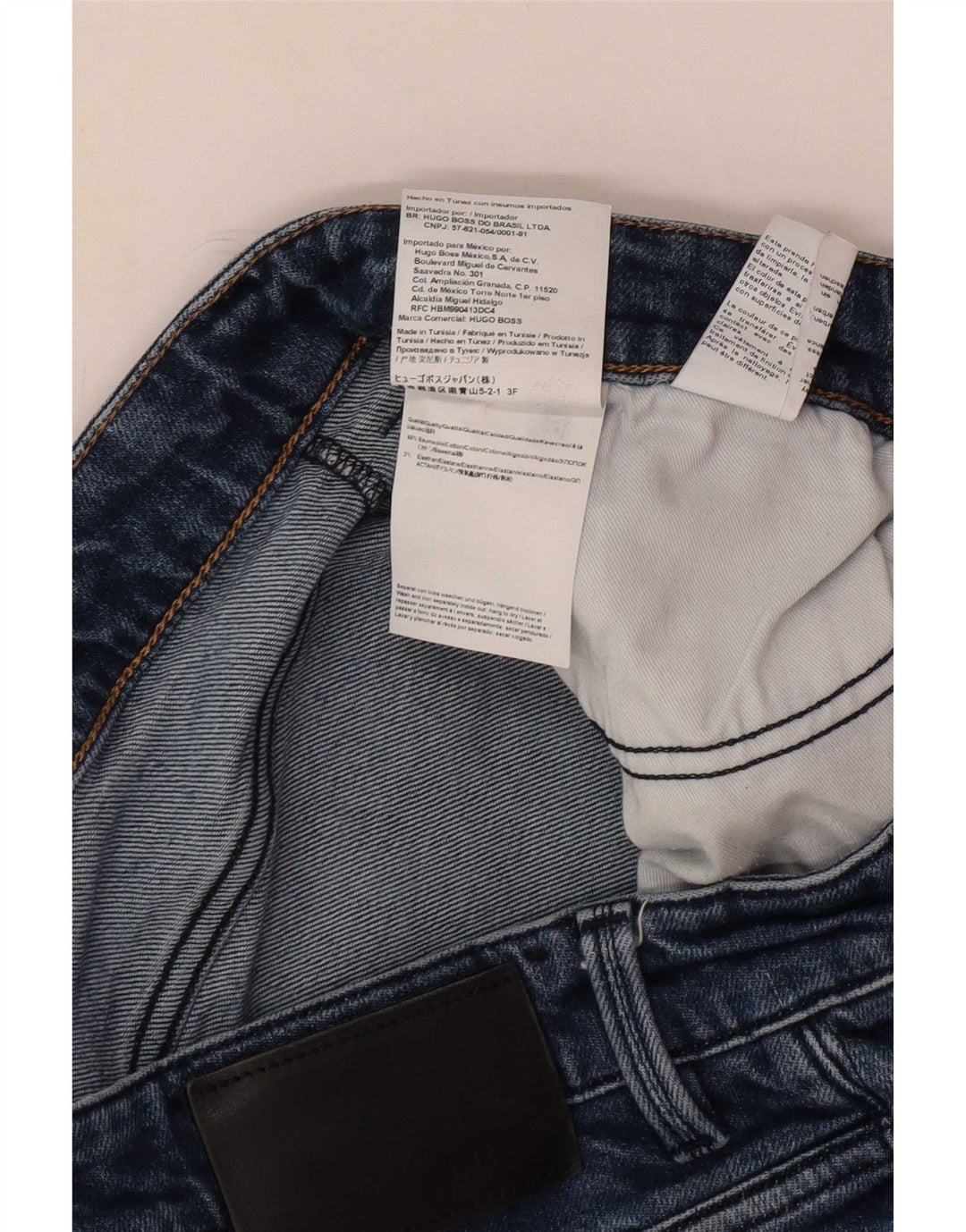 Hugo Boss Masculino Slim Jeans W36 L32 Azul Algodão