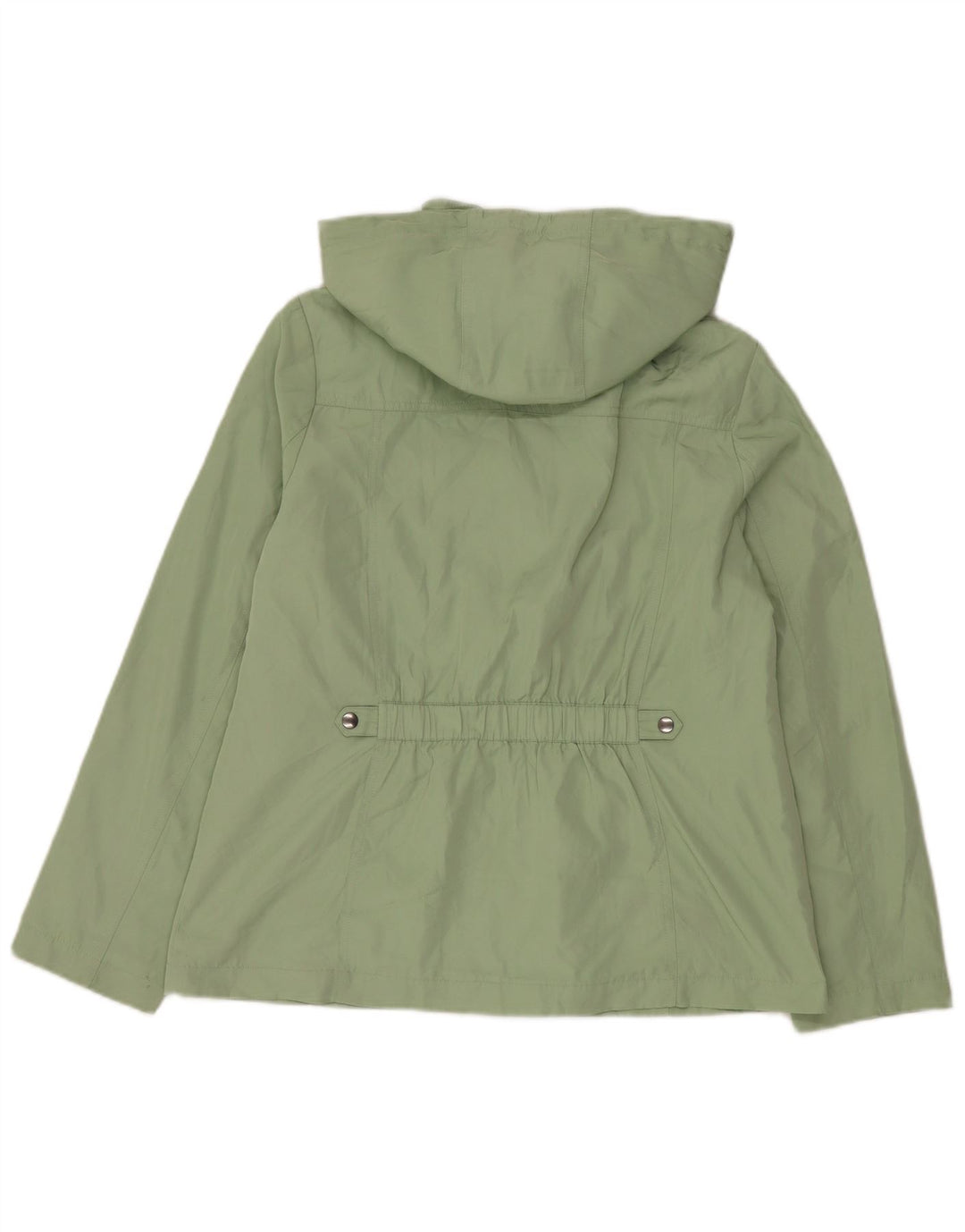 Jaqueta utilitária feminina com capuz Marks & Spencer Reino Unido 14 grande poliéster verde