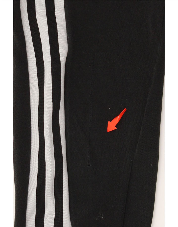Calça de treino feminina ADIDAS UK 8 pequena preta poliéster