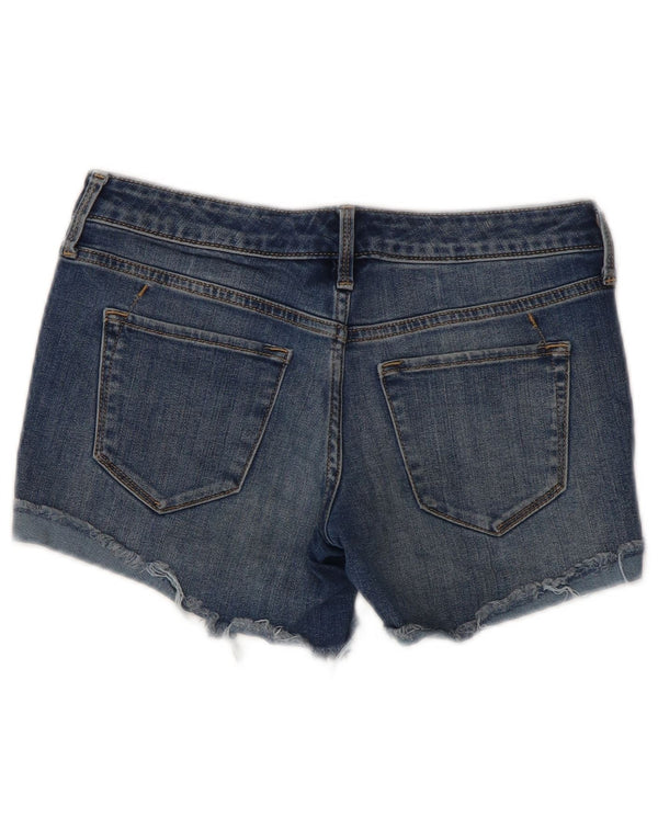 Shorts jeans feminino de cintura média MOSSIMO EUA 00 2XS W24 algodão azul