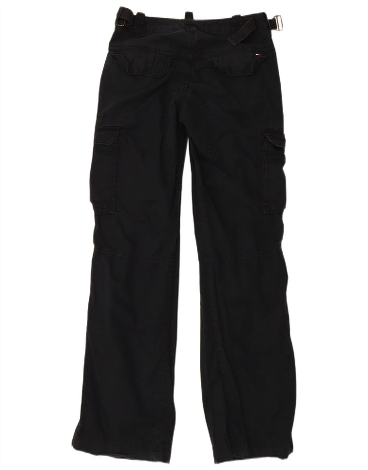 Calça cargo feminina TOMMY HILFIGER W26 L32 algodão preto