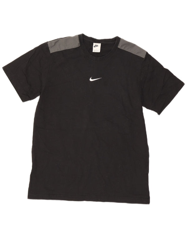 Camiseta masculina Nike grande algodão colorblock preto