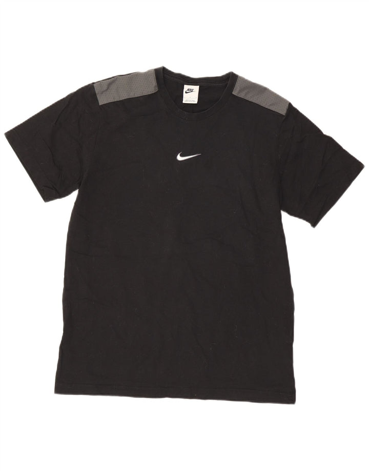 Camiseta masculina Nike grande algodão colorblock preto