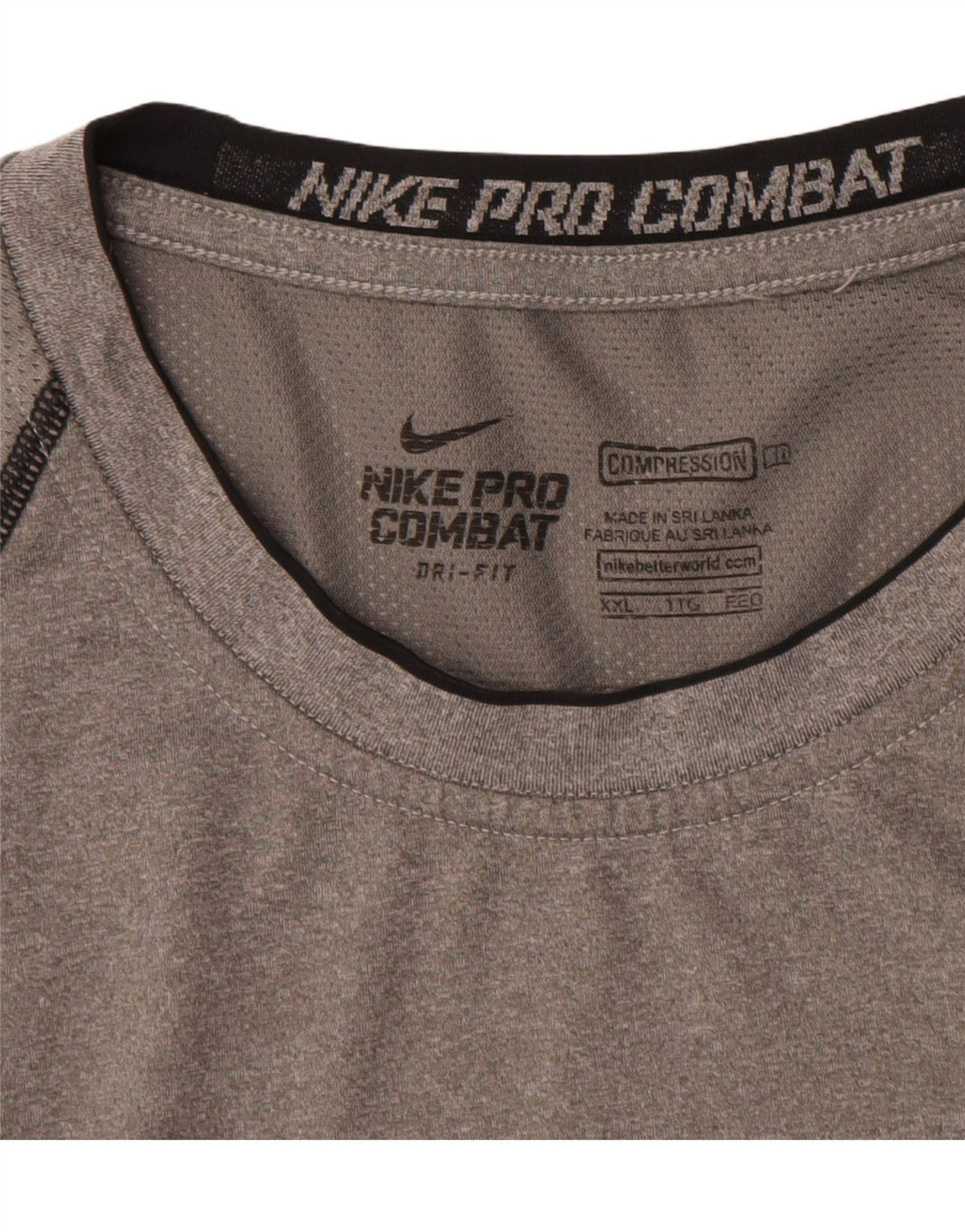 Colete de compressão masculino NIKE Top 2XL cinza Colourblock poliéster
