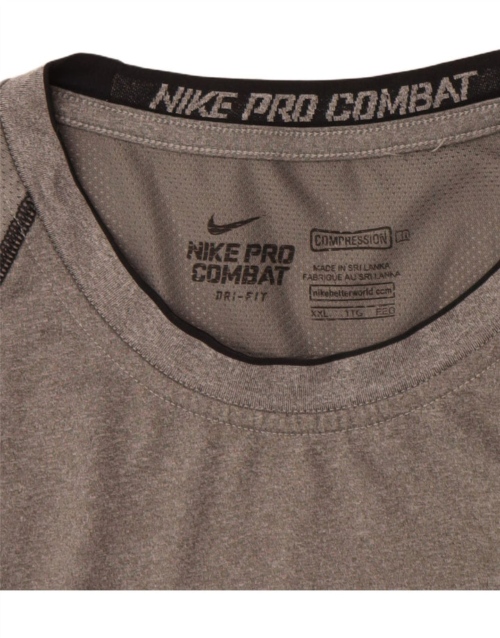 Colete de compressão masculino NIKE Top 2XL cinza Colourblock poliéster