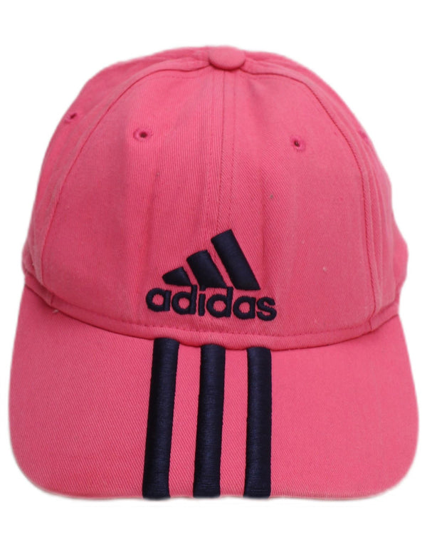 Boné de beisebol gráfico feminino Adidas tamanho único algodão listrado rosa