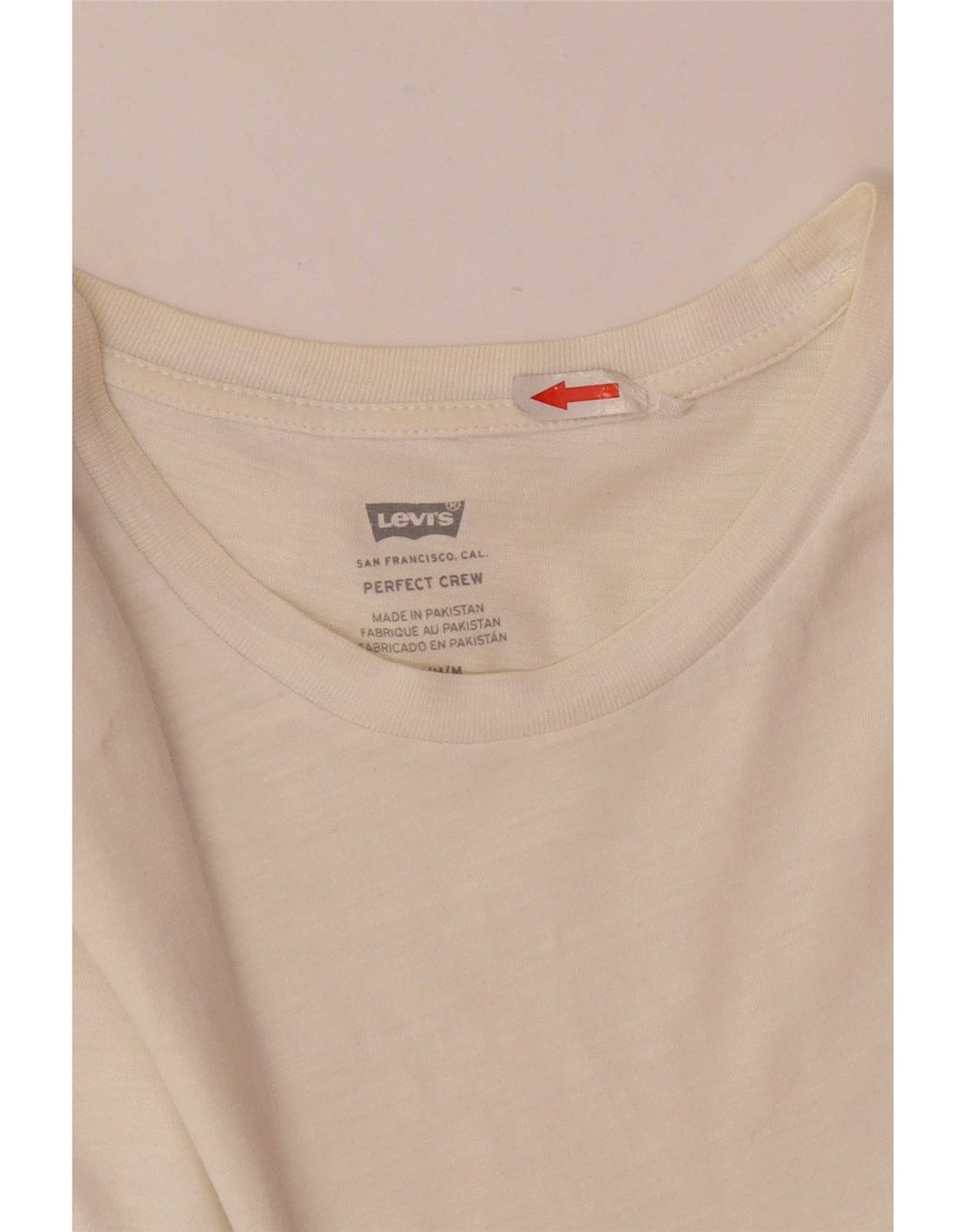 Camiseta feminina Levi's UK 14 médio algodão branco
