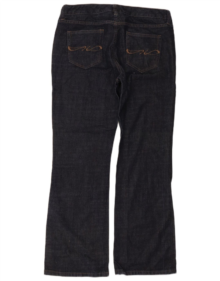 Jeans feminino Tommy Hilfiger Bootcut US 10 grande W31 L30 azul marinho algodão