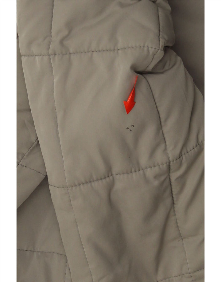 Jaqueta acolchoada feminina SUPERDRY UK 14 grande lã cinza
