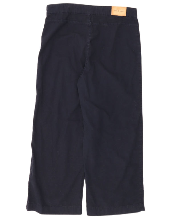 Calça feminina Indi & Cold com corte solto EU 42 grande W32 L24 azul marinho