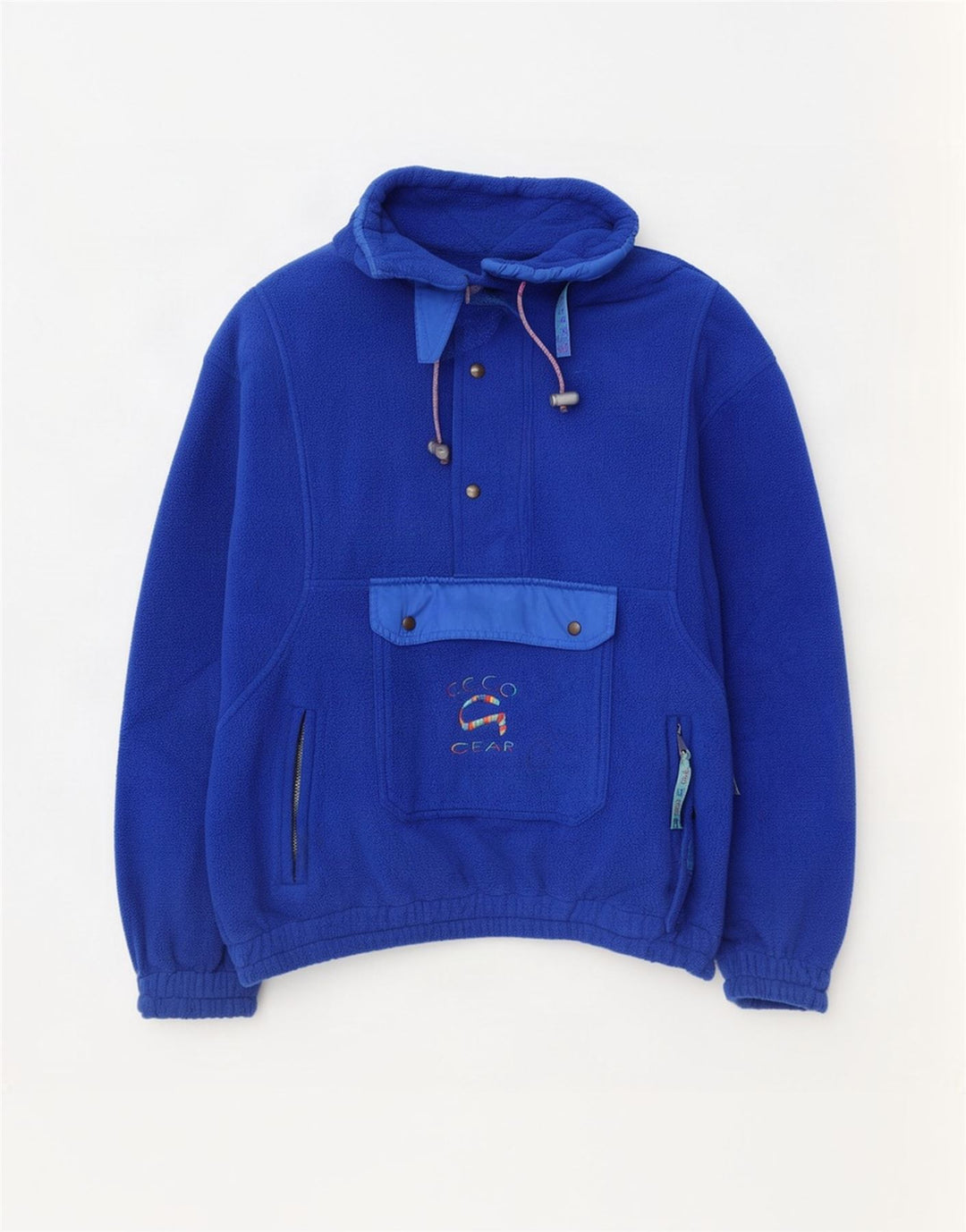Jumper de lã Anorak gráfico masculino vintage XL azul