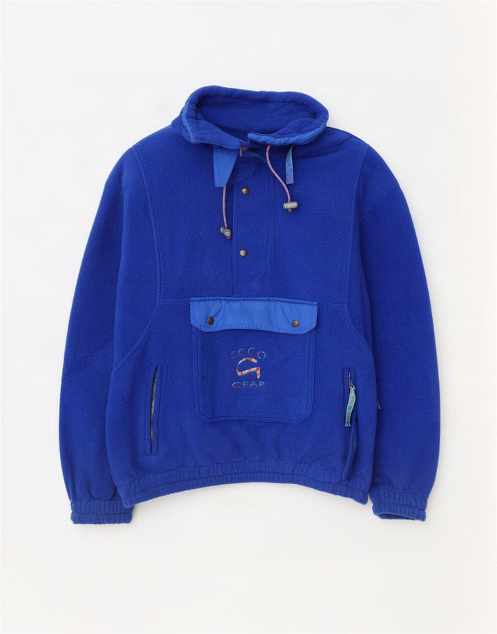Jumper de lã Anorak gráfico masculino vintage XL azul