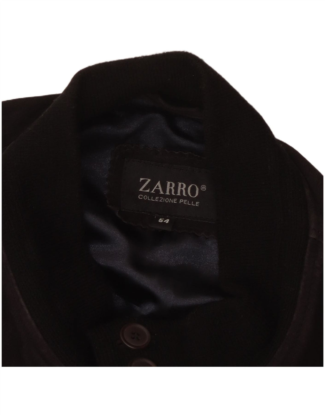 Jaqueta bomber masculina de camurça ZARRO IT 54 2XL couro preto