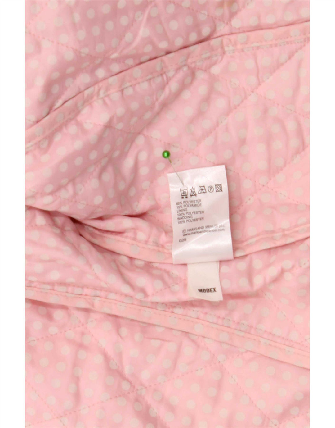 Jaqueta acolchoada feminina Marks & Spencer Reino Unido 10 poliéster rosa pequeno
