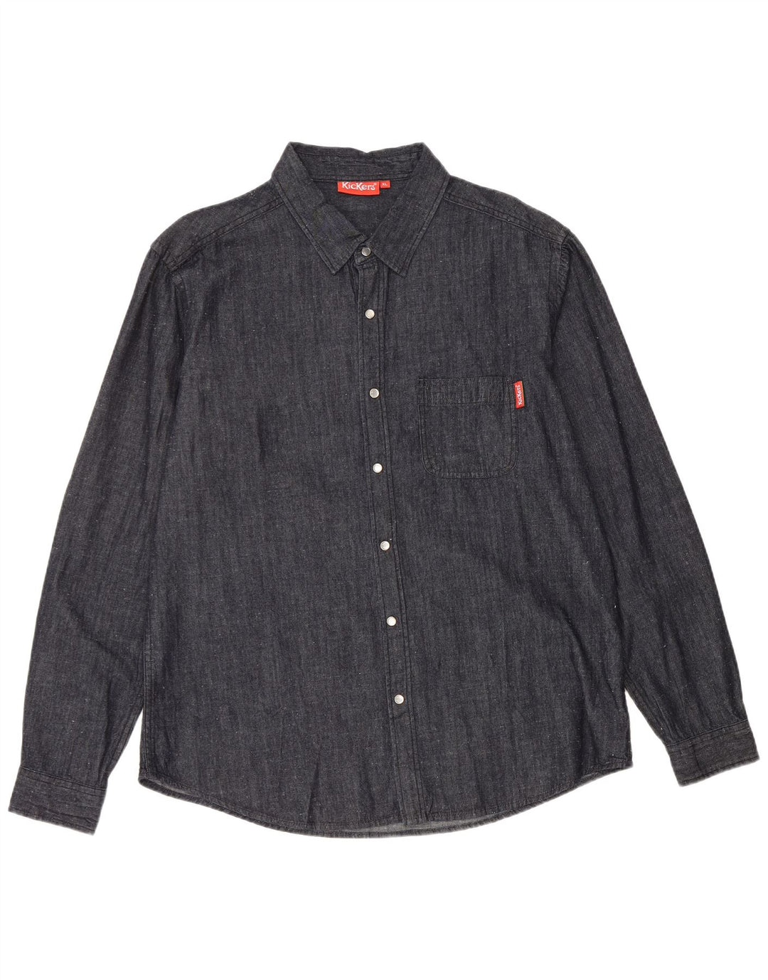 Camisa jeans masculina KICKERS XL azul marinho algodão
