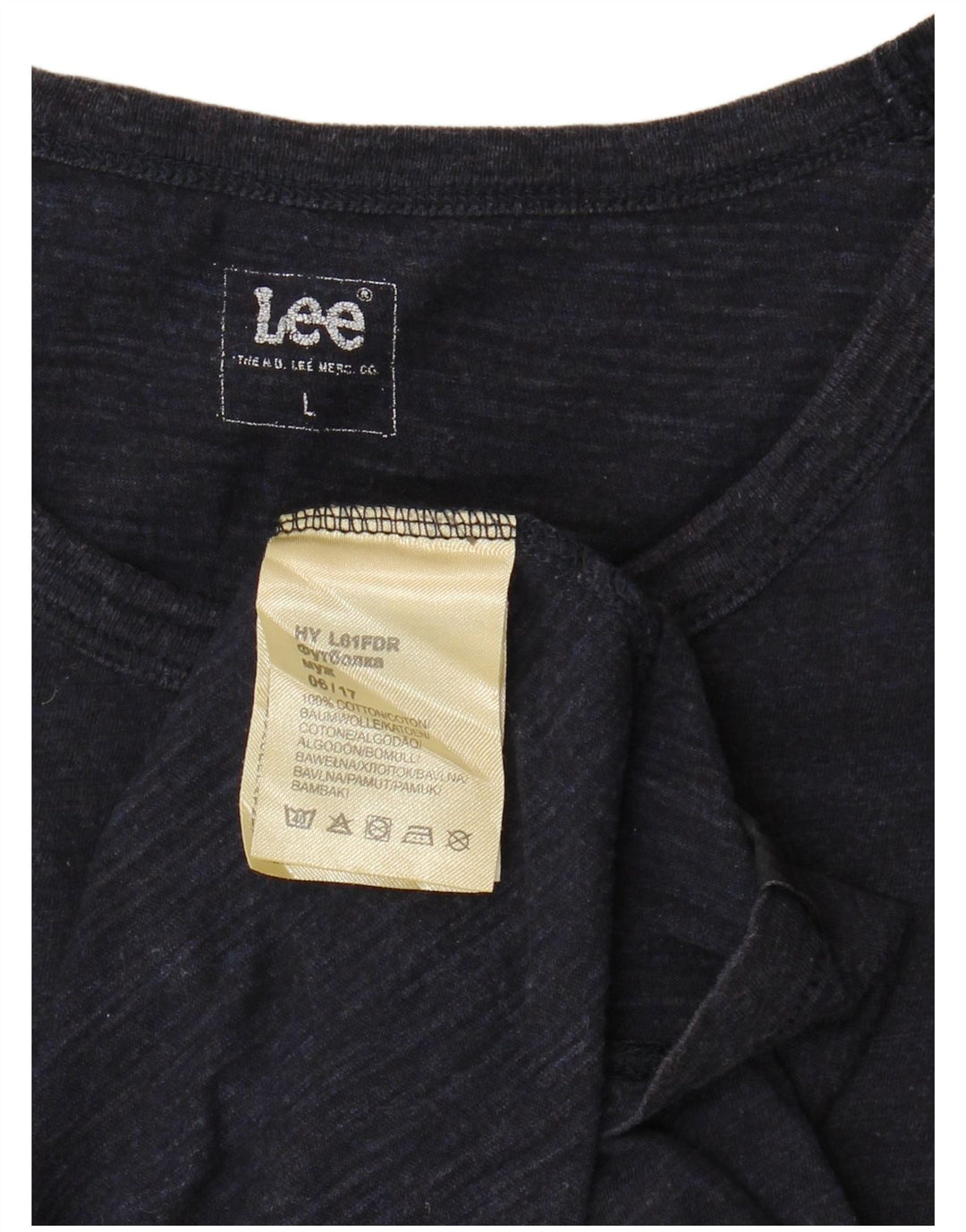 Camiseta masculina LEE grande algodão azul marinho