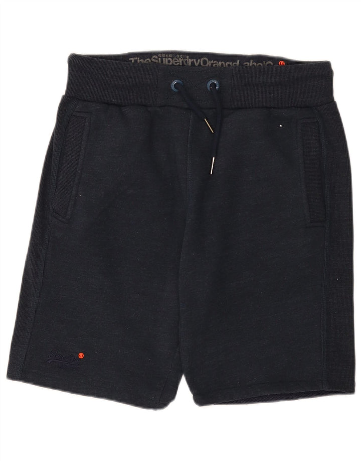 Superdry Mens Slim Fit Sport Shorts Médio Azul Marinho Poliéster