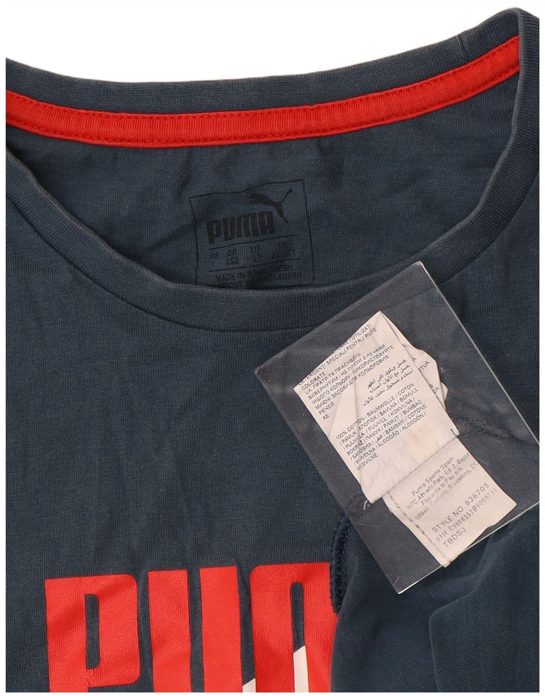 Camiseta PUMA Meninos Graphic 11-12 Anos Azul Marinho